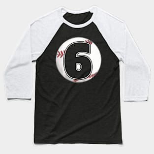 Kids Birthday Boy 6 Six Baseball 6Th Birthday Baseball Player Baseball T-Shirt